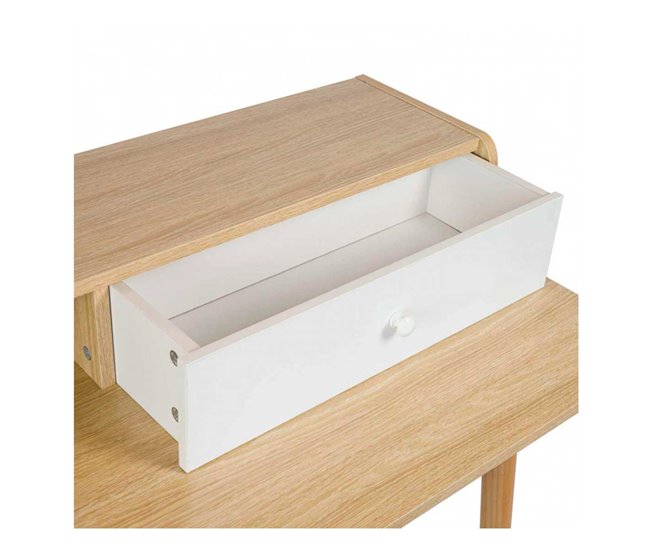Mesa de casa vintage Thinia Natural/ Branco