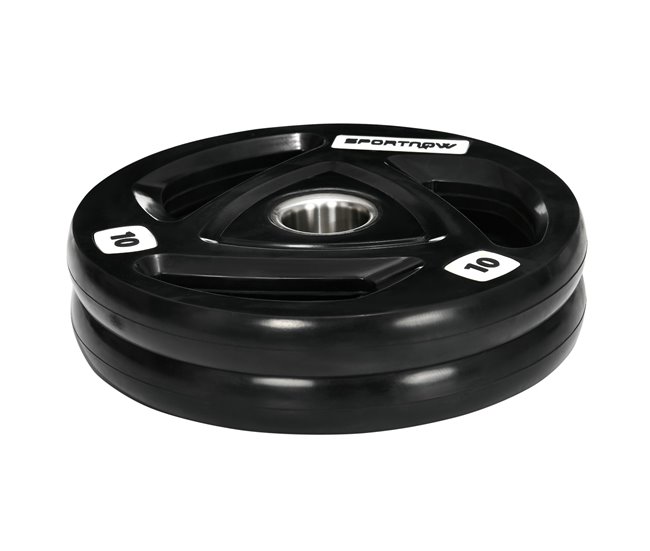 Discos de Musculação Metal e Borracha SPORTNOW Preto