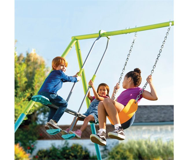 Balanço de jardim infantil com gangorra INTEX Verde