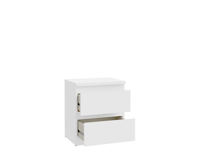Mesa de cabeceira 2 gavetas NEVADA II Branco