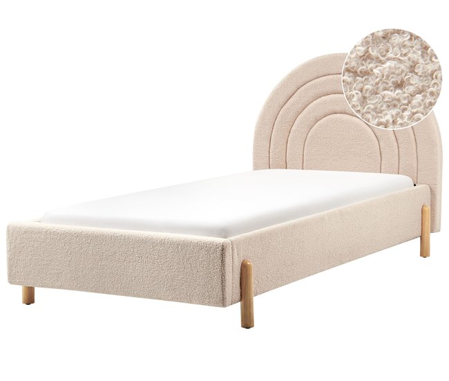 Beliani Cama Bouclé ANET 100x217 Bege
