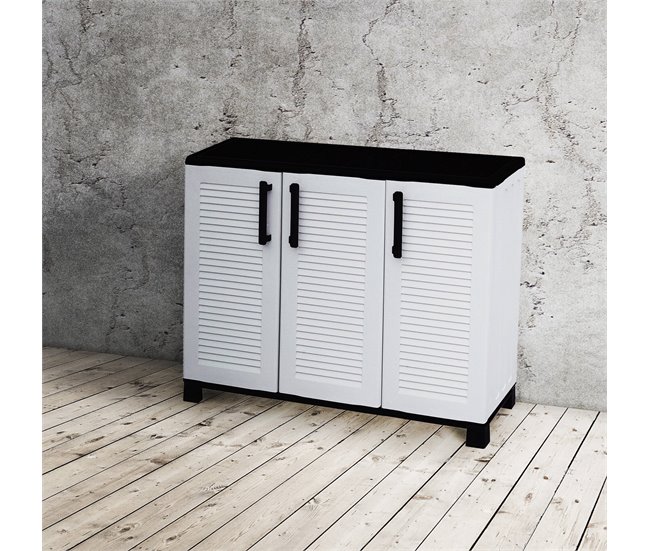 Armário exterior em PVC Cinza