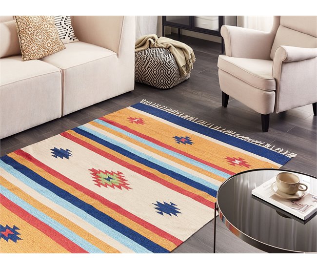 Beliani Kilim TARONIK 140x200 Multicor