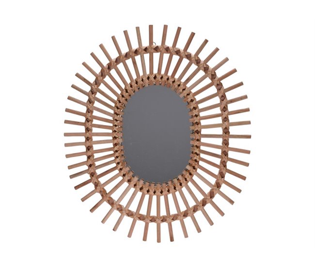 Espelho de Parede HILARY OVAL 58X49cm Bege