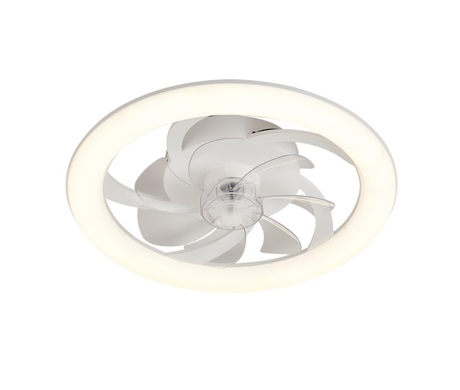 Dupi ventilador de teto turbo air led com luz | motor dc silencioso de 15 w | 6 velocidades | controle remoto e aplicativo | luz regulável de 3000 k a 6500 k | modo inverno/verão | pvc | faia