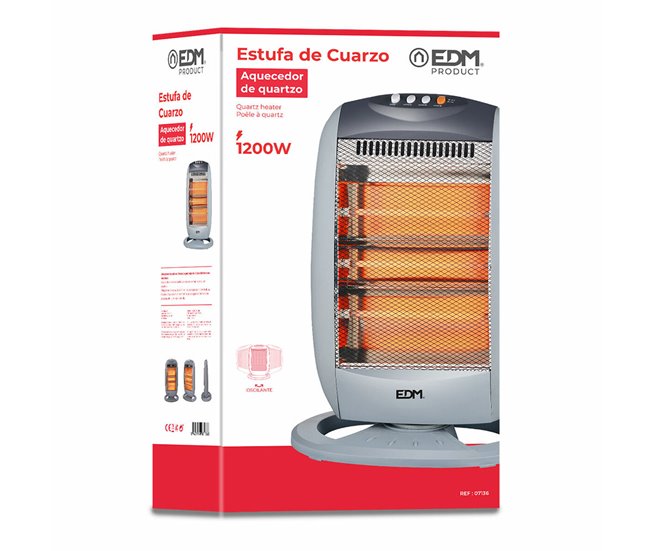 Aquecedor em Quartzo 07136 Preto / Cinza