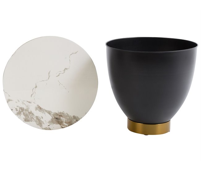 Beliani Mesa auxiliar NADINE Preto