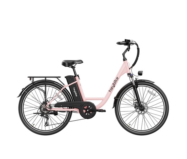 Bicicleta elétrica heybike cityscape - motor 250w 36v10ah pneus de 26 polegadas travões mecânicos