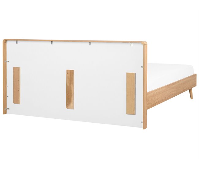 Beliani Cama com estrado MDF SERRIS 188x215 Castanho