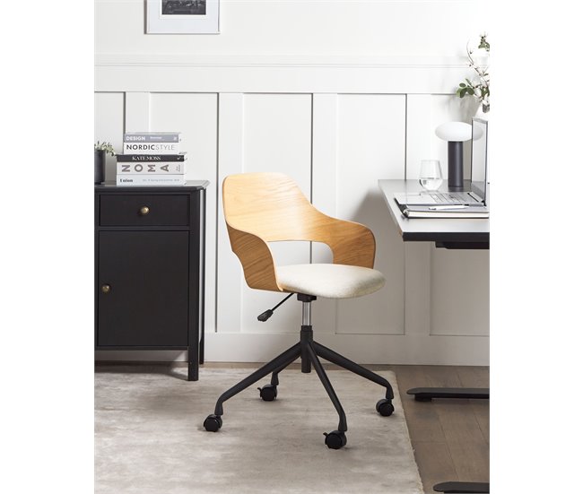 Beliani Cadeira de escritório NOVATO Bege