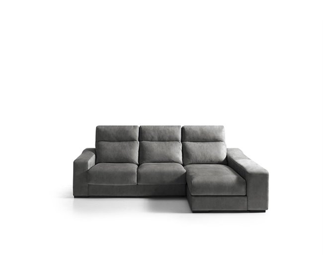 Chaise longue 3 lugares com 3 puffs FULL Antracite