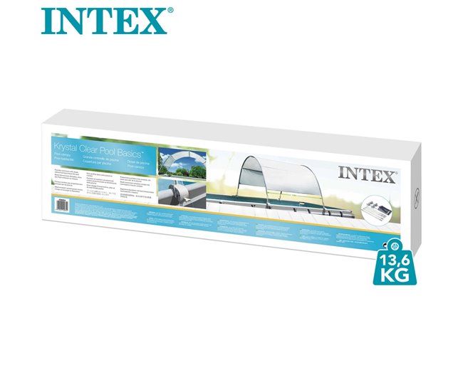 Toldo para piscina tubular com proteção UV + 50 INTEX Branco