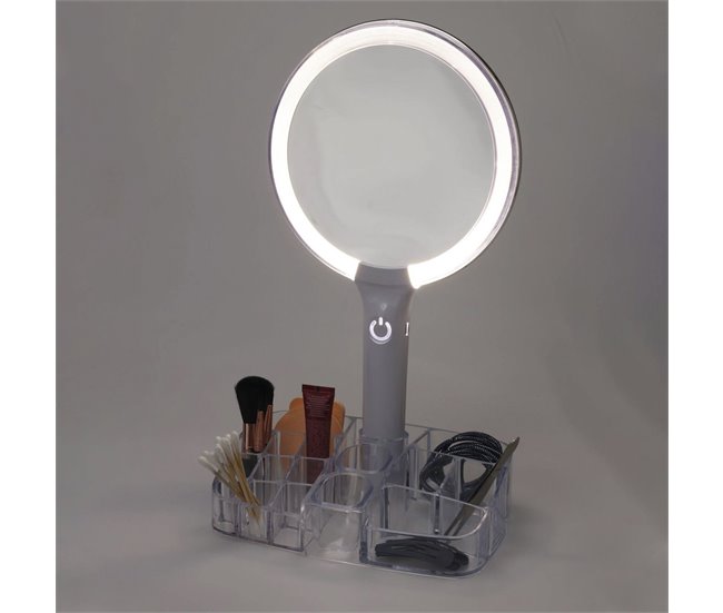 Espelho de maquiagem Well Home com LED Transparente