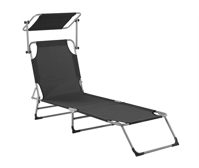 Beliani Cadeira lounge/relax FOLIGNO Preto