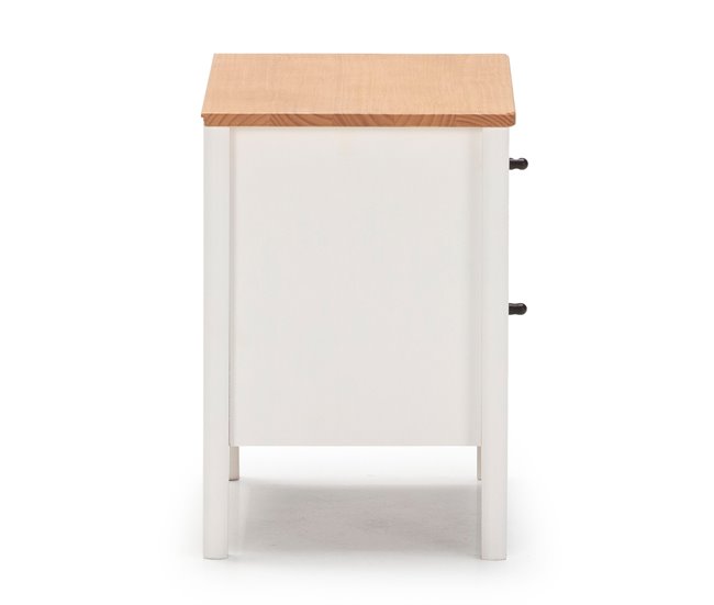  Mesa de cabeceira Luca 2 gavetas 46 Branco