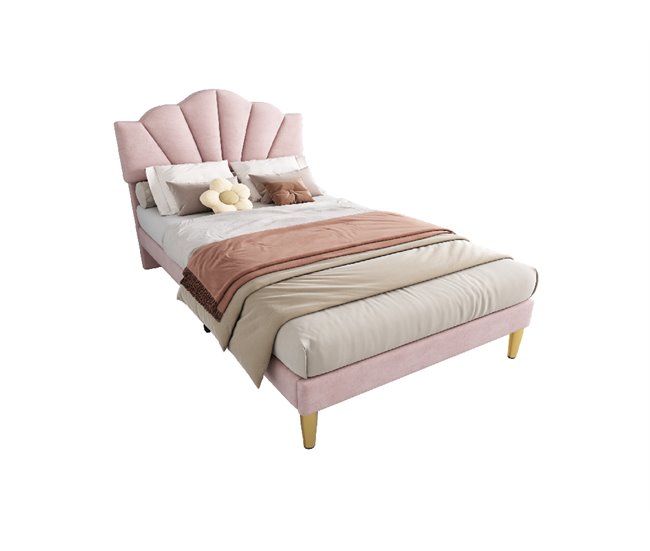 Cama de solteiro de veludo 95x205