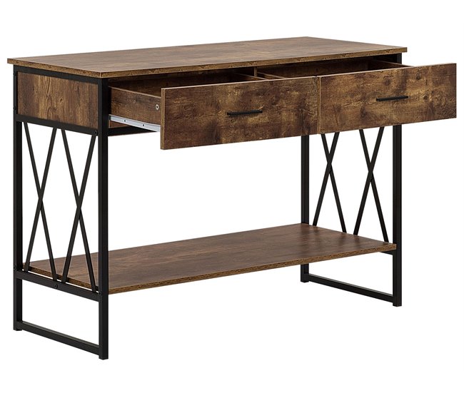 Beliani Consola AYDEN 107 Castanho