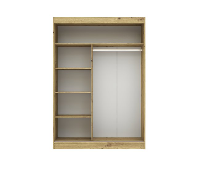 Roupeiro TOUCH II portas deslizantes com espelho 150x215cm Carvalho