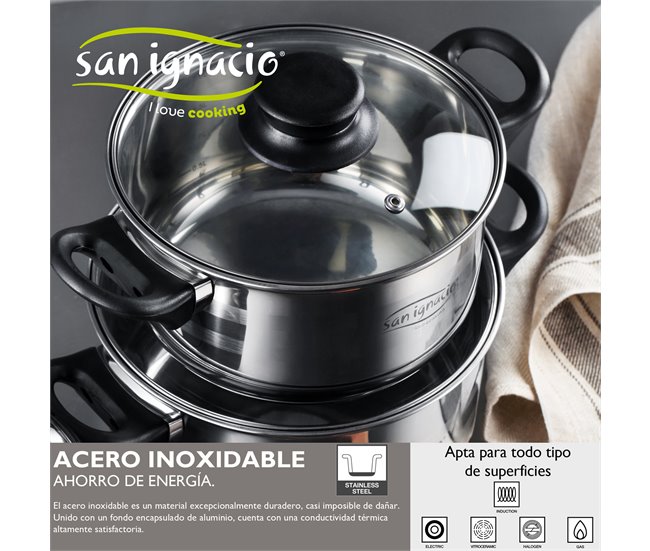 Bateria de cozinha de 8 peças Multicor