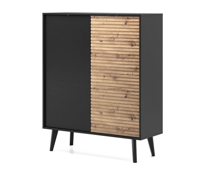 APARADOR WILLOW 104 Preto/ Creme