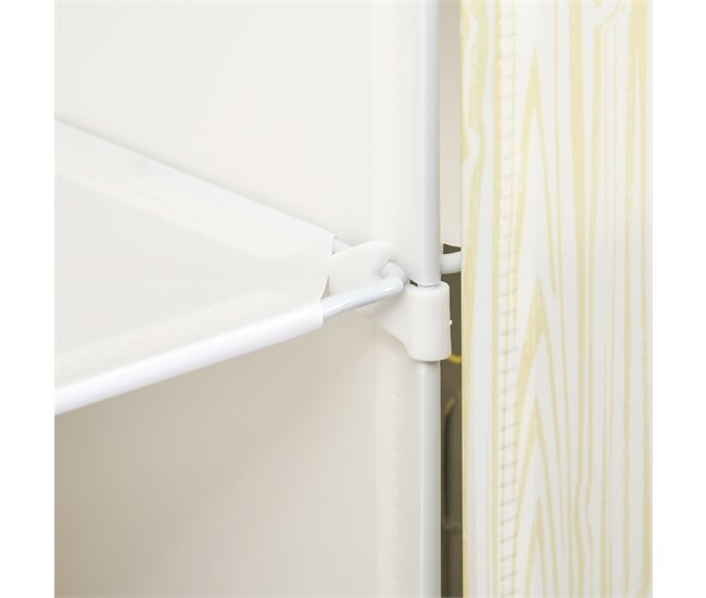 Armário Modular 12 Cubos PP e Aço HOMCOM Natural/ Branco