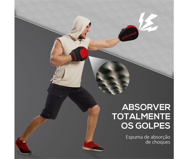 Plastrons de Boxe PU, EVA, nylon e PP SPORTNOW Vermelho