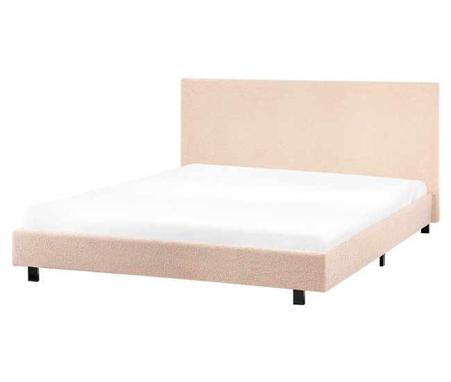 Beliani Cama Bouclé ALBI 175x211 Bege