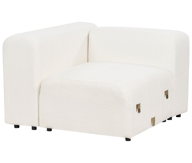 Beliani Sofá de 2 lugares Bouclé FALSTERBO Creme