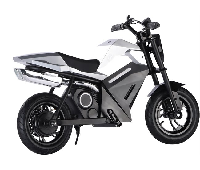 Motocicleta elétrica infantil de 250 W com 3 velocidades, LED Preto