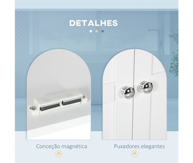Armário de Parede Casa de Banho MDF kleankin Branco