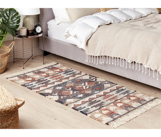 Beliani Entrelaçado KALFA 80x150 Multicor