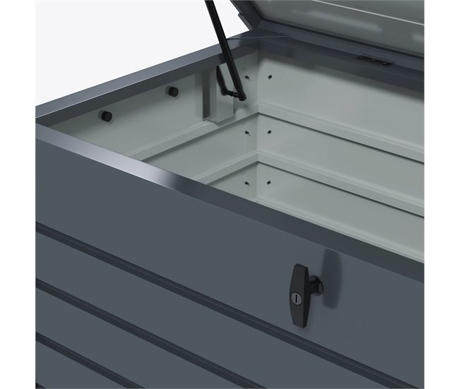 Baú de Armazenamento aço galvanizado Outsunny Cinza