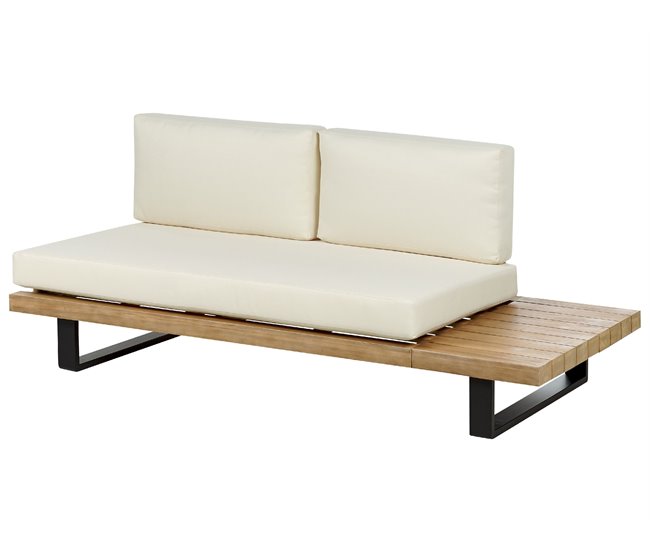 Beliani Conjunto lounge MYKONOS Branco/ Bege