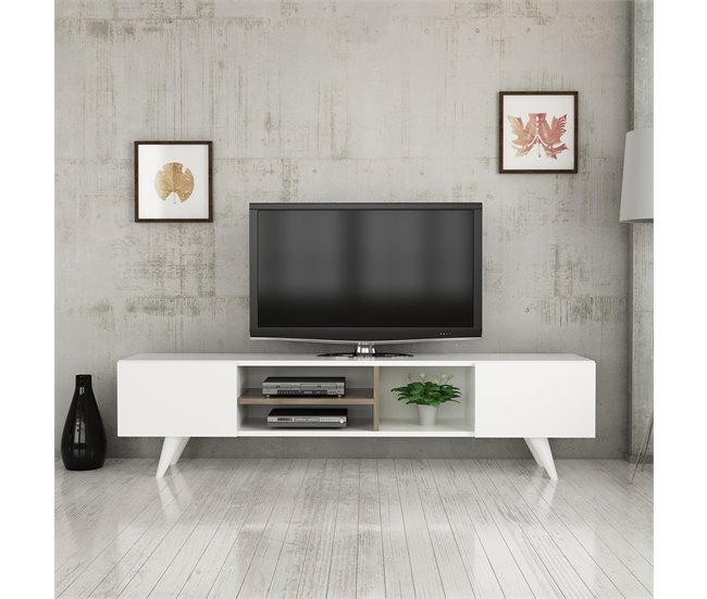 Armário de TV Assens em aglomerado 160 Branco