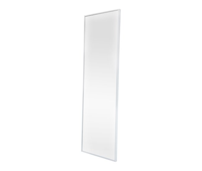 [en.casa] Espelho de porta Lesina com 2 ganchos de alumínio 120x37cm - Preto [en.casa] 37x2 Branco