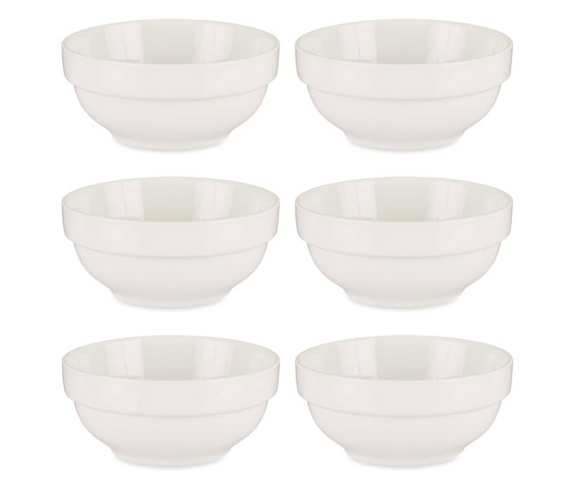 Conjunto de 6 taças para aperitivos em porcelana coleção VESSIA Branco