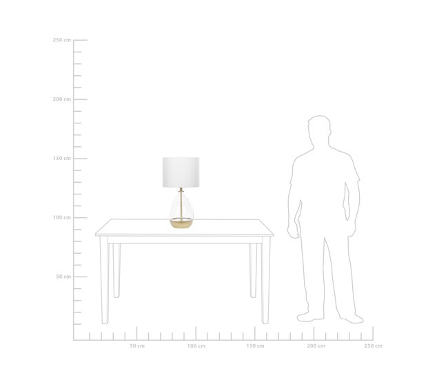 Beliani Candeeiro de mesa OKARI Branco