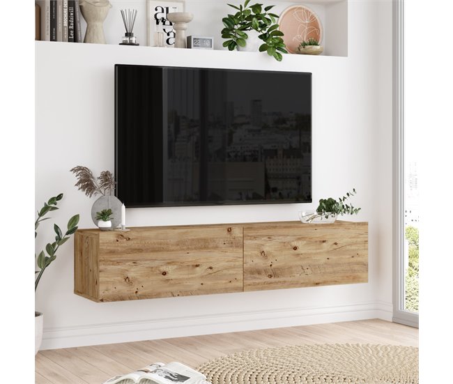 Suporte para TV de parede Lapinlahti aglomerado [en.casa] 140 Antracite