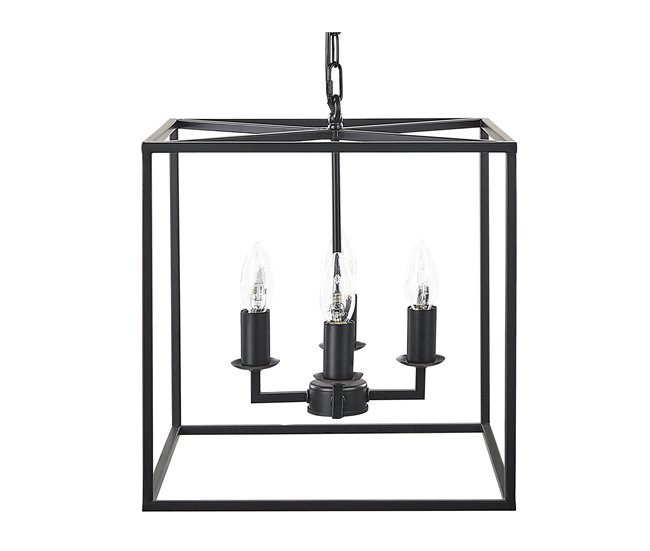 Beliani Candeeiro de tecto WANCHET Preto
