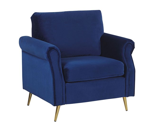 Beliani Poltrona VIETAS Azul Marino