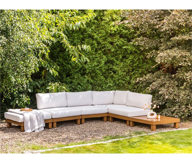 Beliani Conjunto lounge SANZA Branco