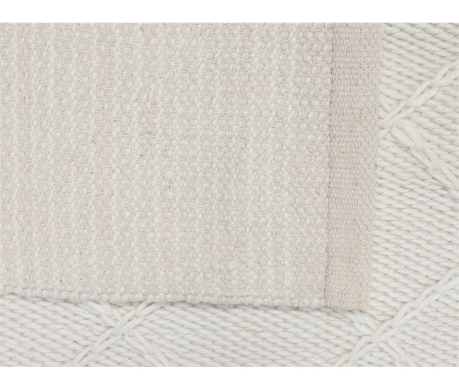 Beliani Pelos curtos ELLEK 160x230 Branco/ Bege