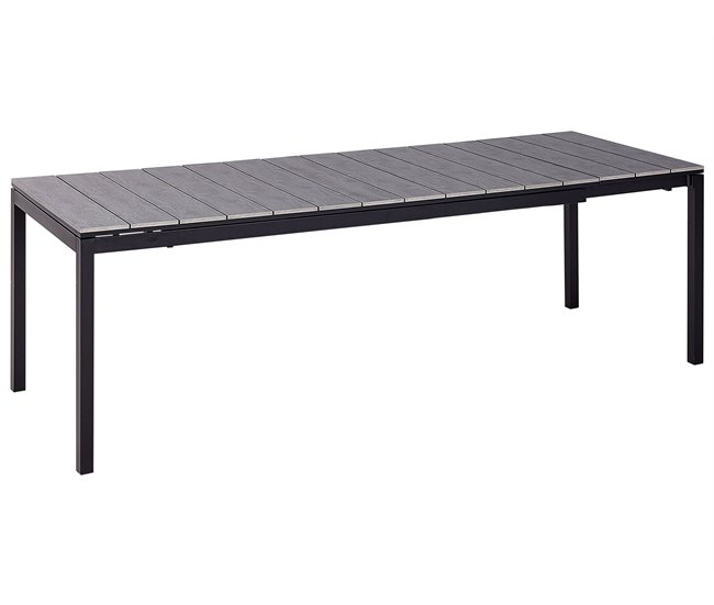 Beliani Mesa extensível TOFANE 198x90 Cinza