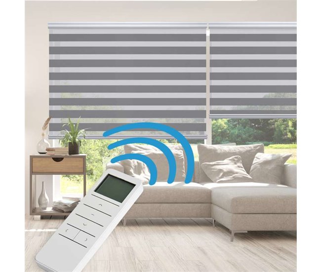 Estores Motorizados Noite e Dia Plus de Rolo Duplo Tecido 