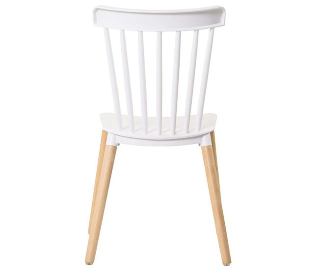Pacote de 2 cadeiras Alna para sala de estar, sala de jantar e cozinha Branco/ Madeira