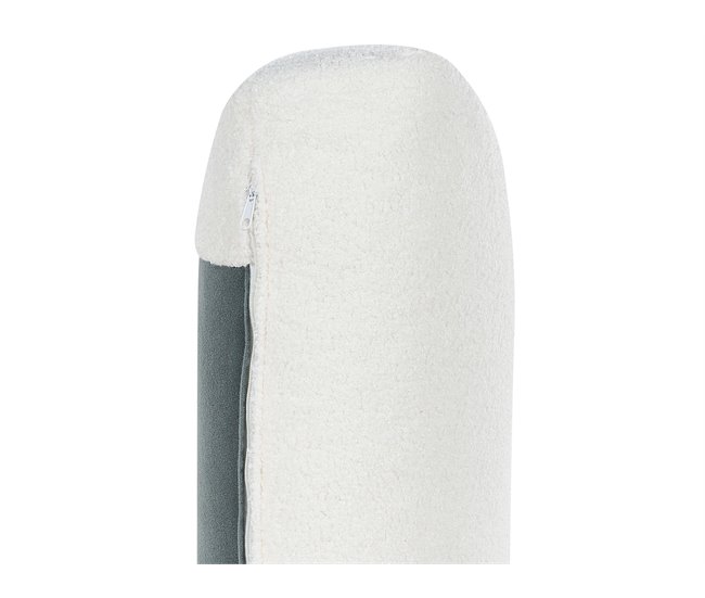 Beliani Sofá de 3 lugares Bouclé ALLA Branco/ Bege