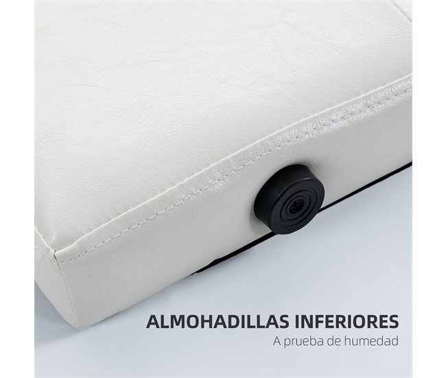 Cabeceira para Cama MDF, Linho e Espuma HOMCOM, casa - quarto Branco