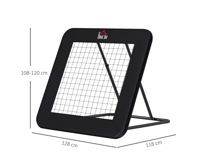 Rede de Rebote Aço, PE e Tecido Oxford HOMCOM Preto