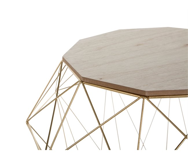 Beliani Mesa de apoio ELIDA 43x43 Dourado
