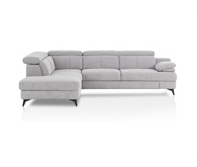 Sofá de canto TITUS com cama Cinza
